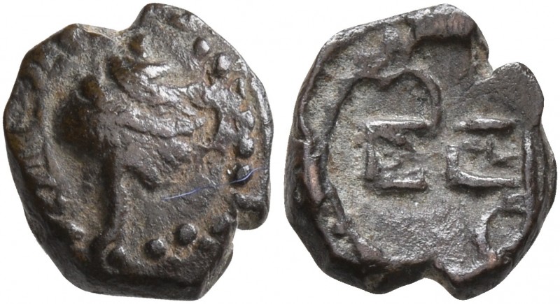 INDIA, Post-Mauryan (Malwa). Uncertain. AE (Bronze, 8 mm, 0.51 g), Jishnu, circa...