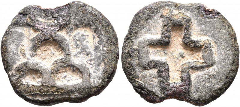 INDIA, Post-Mauryan (Deccan). Anonymous cast coinage. AE (Bronze, 20 mm, 5.22 g)...