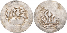 INDIA, Post-Gupta (Harikela). Trade coinage in name of Harikela. Circa 730-800/910. AR Unit (Silver, 30 mm, 5.48 g). HARIKELA (in Brahmi) Recumbent bu...