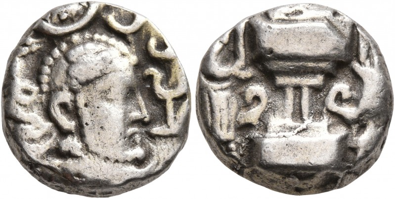 SASANIAN KINGS. Peroz I, 457/9-484. Dinar (Electrum, 14 mm, 5.28 g, 3 h), issued...