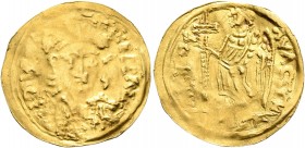 LOCAL ISSUES, Silk Road Region. Circa 5th-8th centuries. Bracteate (Gold, 18 mm, 1.00 g, 6 h), imitating a solidus of Anastasius I from Constantinopol...