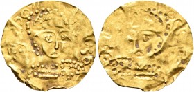 LOCAL ISSUES, Silk Road Region. Circa 5th-8th centuries. Bracteate (Gold, 18 mm, 0.63 g, 12 h), imitating a solidus of Justinian I from Constantinopol...