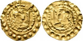 LOCAL ISSUES, Silk Road Region. Circa 5th-8th centuries. Bracteate (Gold, 22 mm, 0.88 g, 12 h), imitating an issue of Sri Sahi, a Western Turkish rule...