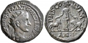 MOESIA SUPERIOR. Viminacium. Gordian III, 238-244. 'Dupondius' (Bronze, 22 mm, 6.81 g, 1 h), CY 1 = 239-240. IMP CAES M ANT GORDIANVS AVG Radiate, dra...