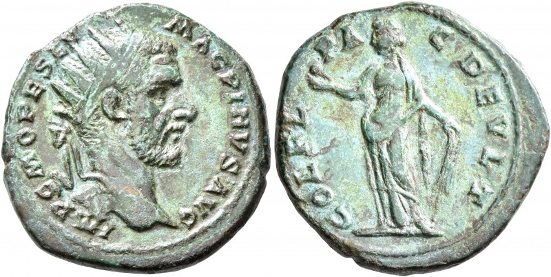 THRACE. Deultum. Macrinus, 217-218. 'Dupondius' (Bronze, 23 mm, 7.25 g, 1 h). IM...