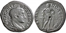 THRACE. Hadrianopolis. Gordian III, 238-244. Tetrassarion (Bronze, 28 mm, 10.29 g, 7 h). AΥT K M ANT ΓOPΔIANOC AΥΓ Radiate, draped and cuirassed bust ...