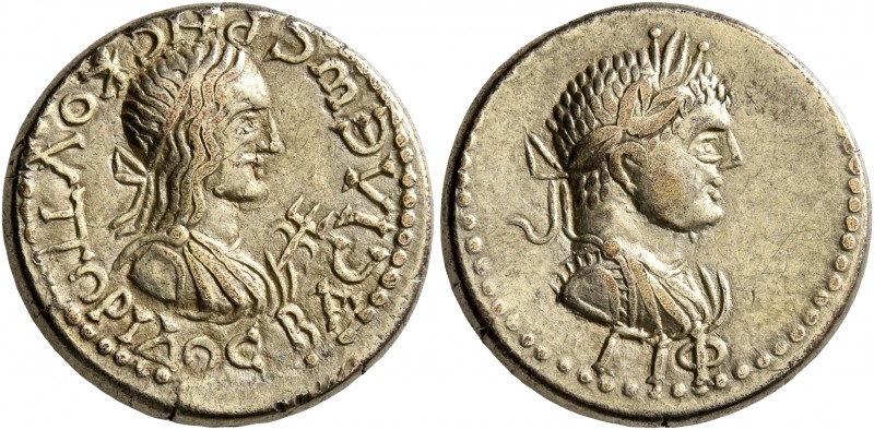 KINGS OF BOSPORUS. Rhescuporis II, with Caracalla, 211/2-226/7. Stater (Electrum...