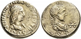 KINGS OF BOSPORUS. Rhescuporis II, with Severus Alexander, 211/2-226/7. Stater (Electrum, 18 mm, 7.63 g, 12 h), BE 520 = 223/4. BACIΛЄωC ΡHCKOΥΠOΡIΔOC...