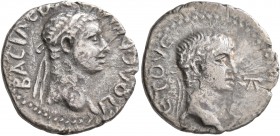 KINGS OF PONTUS. Polemo II, with Nero, 38-64. Drachm (Silver, 16 mm, 3.00 g, 7 h), RY 20 = 57/8. ΒΑCΙΛΕⲰΣ ΠΟΛЄΜⲰΝΟC Diademed head of Polemo to right. ...