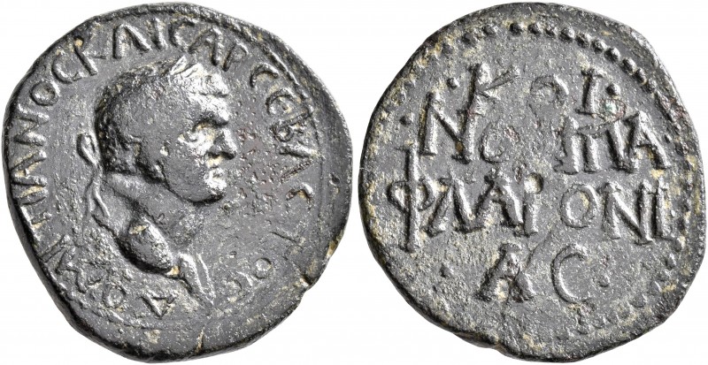 PAPHLAGONIA. Koinon of Paphlagonia. Domitian, 81-96. Assarion (Bronze, 22 mm, 5....