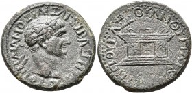 BITHYNIA. Koinon of Bithynia. Trajan, 98-117. Diassarion (Bronze, 22 mm, 7.55 g, 1 h), C. Iulius Bassus, proconsul, 101/2. ΑΥΤΟ Ν ΤΡΑΙΑΝΟΣ ΚΑΙΣΑΡ ΣΕΒΑ...