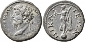 BITHYNIA. Nicaea. Marcus Aurelius, 161-180. Diassarion (Orichalcum, 22 mm, 7.38 g, 7 h). AYT KAI M AYP ANTΩNIИOC Laureate head of Marcus Aurelius to l...