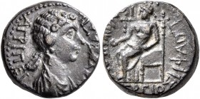 PHRYGIA. Julia. Agrippina Junior, Augusta, 50-59. Hemiassarion (Orichalcum, 14 mm, 2.76 g, 11 h), Sergios Hephaistion, magistrate, circa 55. ΑΓΡΙΠΕΙΝΑ...