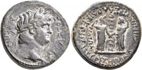 PHRYGIA. Laodicea ad Lycum. Nero, 54-68. Diassarion (Bronze, 25 mm, 13.47 g, 12 h), Homonoia with Smyrna. Anto... Zenon, son of Zenon, magistrate. NEP...