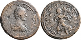 CILICIA. Mopsouestia-Mopsos. Geta, as Caesar, 198-209. Hexassarion (Bronze, 35 mm, 21.26 g, 5 h), CY 265 = 198. [Λ C]ЄΠTIMIOC ΓЄTAC KAICAP Bare-headed...