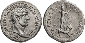 CILICIA. Tarsus. Hadrian, 117-138. Tridrachm (Silver, 26 mm, 10.99 g, 12 h). ΑΥΤ ΚΑΙ ΘΕ ΤΡΑ ΠΑΡ ΥΙ ΘΕ ΝΕΡ ΥΙ ΤΡΑΙ ΑΔΡΙΑΝΟϹ ϹΕ Laureate head of Hadrian...