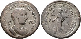 CILICIA. Tarsus. Severus Alexander, 222-235. Hexassarion (Bronze, 38 mm, 24.89 g, 1 h). Α Κ Μ Α СЄΟY ΑΛЄΞΑΝΔΡΟС СЄΒ / Π - Π Bust of Severus Alexander ...