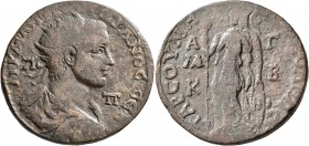 CILICIA. Tarsus. Gordian III, 238-244. Hexassarion (Bronze, 36 mm, 26.32 g, 7 h). AYT K ANT ΓOPΔIANOC CЄB / Π - Π Radiate, draped and cuirassed bust o...