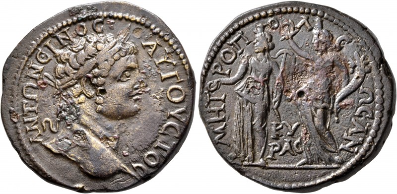 GALATIA. Ancyra. Caracalla, 198-217. Tetrassarion (Orichalcum, 31 mm, 17.40 g, 1...