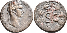 SYRIA, Seleucis and Pieria. Antioch. Nerva, 96-98. 'As' (Bronze, 28 mm, 14.64 g, 12 h). IMP CAESAR NERVA AVG III COS Laureate head of Nerva to right. ...