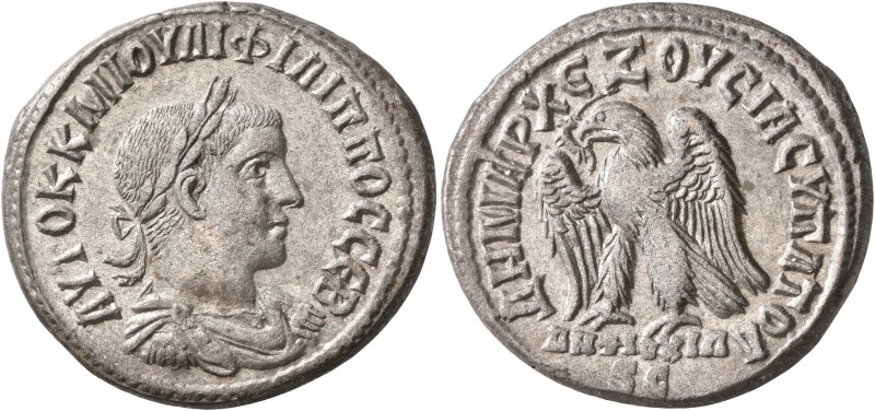 SYRIA, Seleucis and Pieria. Antioch. Philip II, 247-249. Tetradrachm (Billon, 27...