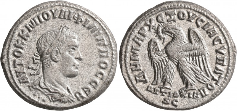 SYRIA, Seleucis and Pieria. Antioch. Philip II, 247-249. Tetradrachm (Billon, 27...