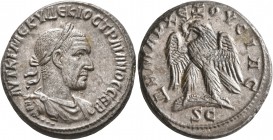 SYRIA, Seleucis and Pieria. Antioch. Trajan Decius, 249-251. Tetradrachm (Billon, 25 mm, 11.59 g, 12 h). ΑΥΤ Κ Γ ΜЄ ΚΥ ΔЄΚΙΟC ΤΡΑΙΑΝΟC CЄΒ Laureate, d...