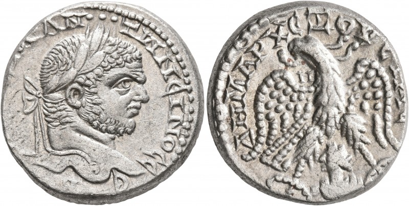 SYRIA, Seleucis and Pieria. Emesa. Caracalla, 198-217. Tetradrachm (Billon, 25 m...