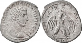 SYRIA, Seleucis and Pieria. Emesa. Uranius Antoninus, usurper, 253-254. Tetradrachm (Billon, 28 mm, 10.37 g, 12 h). AYTOK K COYΛΠ ANTωNINOC CЄB Laurea...