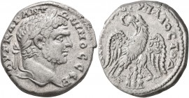 PHOENICIA. Ace-Ptolemais. Caracalla, 198-217. Tetradrachm (Billon, 25 mm, 13.00 g, 11 h), 215-217. ΑΥΤ•ΚΑΙ•ΑΝΤΩΝΙΝΟC CЄ Laureate head of Caracalla to ...