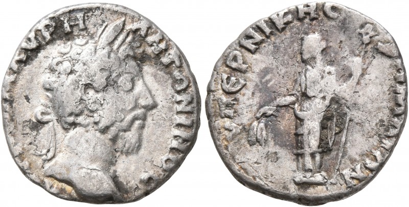 MESOPOTAMIA. Edessa (?). Marcus Aurelius, 161-180. Drachm (Silver, 17 mm, 2.66 g...