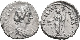 MESOPOTAMIA. Edessa (?). Faustina Junior, Augusta, 147-175. Drachm (Silver, 17 mm, 2.75 g, 12 h), 167-169. ΦAYϹΤΙΝΑ ϹЄΒΑϹΤΗ Diademed and draped bust o...