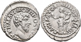 MESOPOTAMIA. Edessa. Lucius Verus, 161-169. Drachm (Silver, 19 mm, 3.59 g, 7 h), with Ma'nu VIII Philoromaios, King of Osrhoene (Edessa) (139-163 and ...
