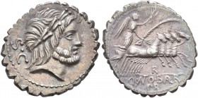 Q. Antonius Balbus, 83-82 BC. Denarius (Silver, 20 mm, 3.84 g, 5 h), Rome. Laureate head of Jupiter to right; behind, S•C. Rev. Q• ANT O•BALB / PR Vic...