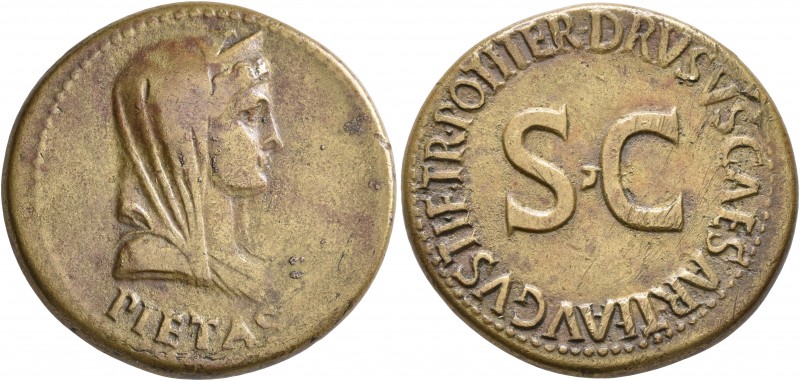 Julia Augusta (Livia), Augusta, 14-29. Dupondius (Orichalcum, 29 mm, 14.41 g, 6 ...