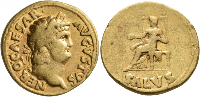 Nero, 54-68. Aureus (Gold, 18 mm, 7.22 g, 7 h), Rome, circa 66-67. IMP NERO CAES...