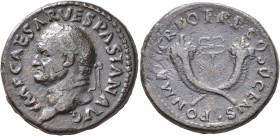Vespasian, 69-79. Dupondius (Copper, 27 mm, 13.39 g, 7 h), Rome mint, for Syria, 74. IMP CAESAR VESPASIANVS AVG Laureate head of Vespasian to left. Re...