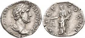 Hadrian, 117-138. Denarius (Silver, 20 mm, 3.57 g, 7 h), Rome, 119-123. IMP CAESAR TRAIAN HADRIANVS AVG Laureate and draped bust of Hadrian to right, ...
