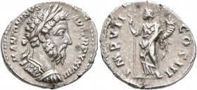 Marcus Aurelius, 161-180. Denarius (Silver, 19 mm, 3.21 g, 12 h), Rome, 174. M ANTONINVS AVG TR P XXVIII Laureate and cuirassed bust of Marcus Aureliu...