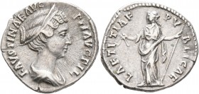 Faustina Junior, Augusta, 147-175. Denarius (Silver, 18 mm, 3.58 g, 7 h), Rome, circa 147-161. FAVSTINAE AVG PII AVG FIL Diademed and draped bust of F...