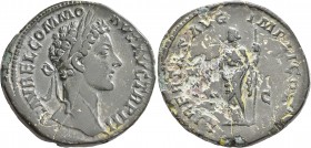 Commodus, 177-192. Sestertius (Orichalcum, 32 mm, 22.00 g, 12 h), Rome, 178. AVREL COMMODVS AVG TR P III Laureate head of Commodus to right. Rev. LIBE...