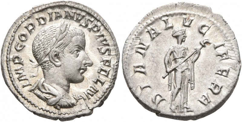 Gordian III, 238-244. Denarius (Silver, 20 mm, 3.17 g, 7 h), Rome, Summer 241. I...