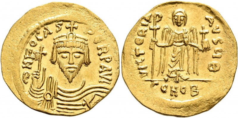 Phocas, 602-610. Solidus (Gold, 22 mm, 4.48 g, 7 h), Constantinopolis, 607-610. ...