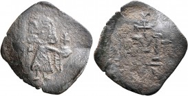Leontius, 695-698. Follis (Bronze, 27 mm, 2.40 g, 7 h), Syracuse. Leontius standing facing, wearing crown and loros, holding akakia in his right hand ...