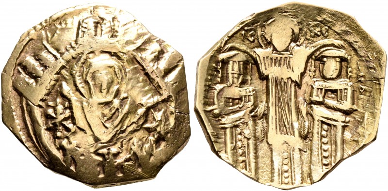 Andronicus II Palaeologus, with Michael IX, 1282-1328. Hyperpyron (Electrum, 22 ...