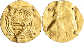 ISLAMIC, Mongols (?). Great Khans. temp. Ögedei (?), AH 624-639 / AD 1227-1241. Bracteate (Gold, 25 mm, 4.00 g). Legend in Arabic in five lines within...