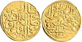 ISLAMIC, Ottoman Empire. Sulayman I Qanuni ('the Lawgiver'), AH 926-974 / AD 1520-1566. Sultani (Gold, 21 mm, 3.47 g, 7 h), Qustantiniya, AH 926 = AD ...