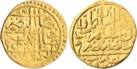 ISLAMIC, Ottoman Empire. Sulayman I Qanuni ('the Lawgiver'), AH 926-974 / AD 1520-1566. Sultani (Gold, 19 mm, 3.52 g, 3 h), Misr, AH 926 = AD 1520. Pe...