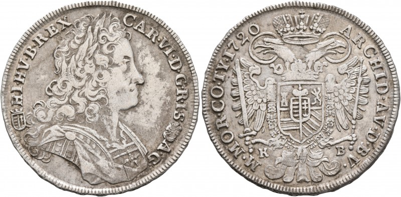 AUSTRIA. Holy Roman Empire. Karl VI, Emperor, 1711-1740. Halbtaler (Silver, 34 m...