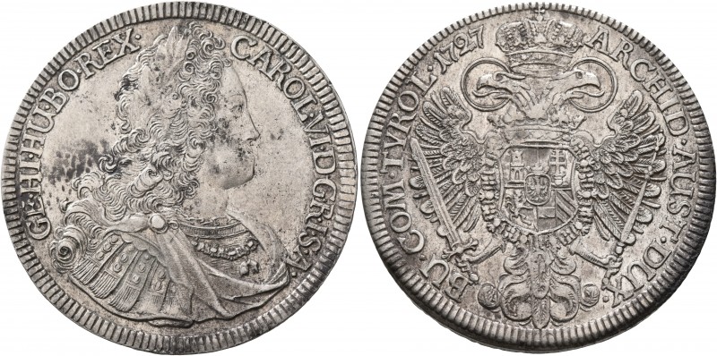 AUSTRIA. Holy Roman Empire. Karl VI, Emperor, 1711-1740. Taler (Silver, 42 mm, 2...